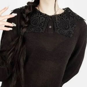 NEW WITH TAG; DISTURBIA RAPHAEL BRODERIE ANGLAISE JUMPER UK 16 US 12